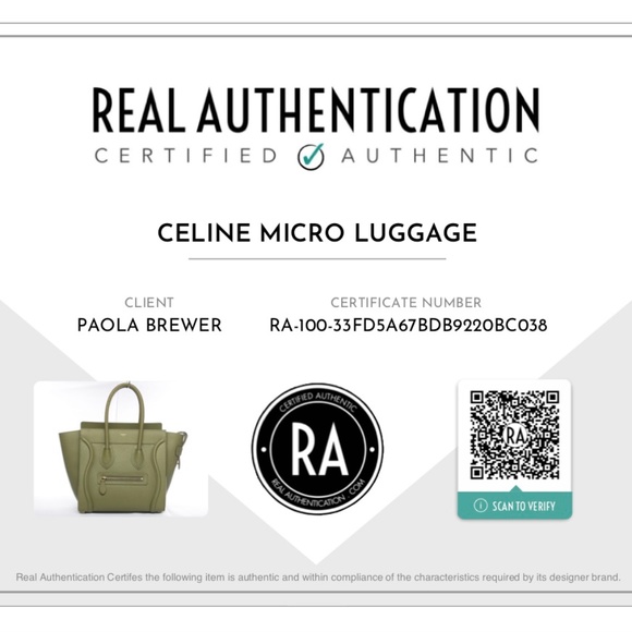 Luggage Micro Olive Green Calfskin Leather Tote - Picture 12 of 12